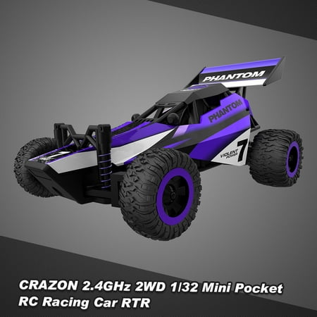 CRAZON 1/32 Mini Pocket RC Racing Car 2.4GHz 2WD RTR Buggy RC Stunt Car