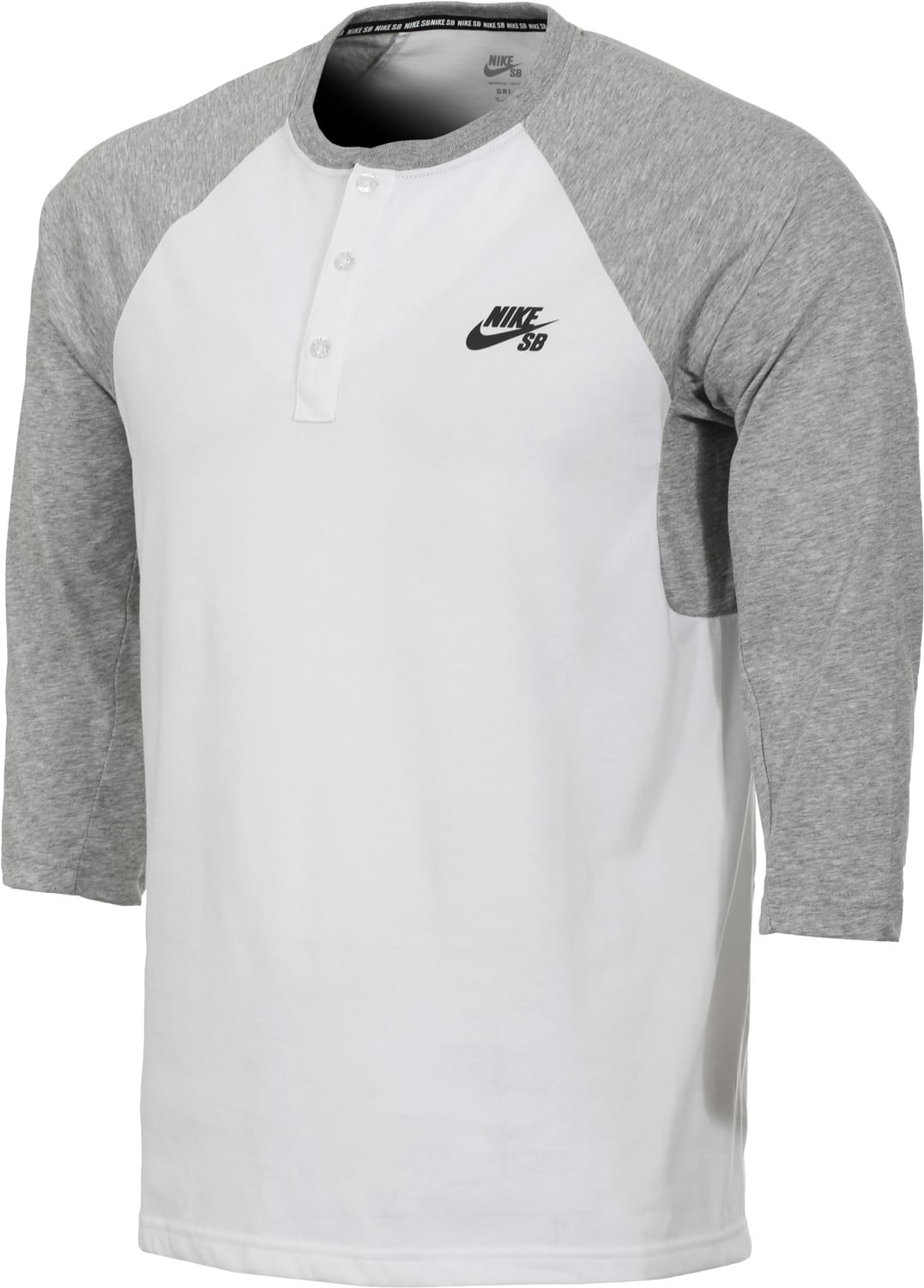 Nike Nike NEW White Gray Men's Size Medium M RaglanSleeve Henley