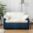 thumbnail image 6 of 50*43" Chenille Armchair, Deep Seat For Comfort. Color Blocking Style Apartment And Living Room Extra-wide Seat. Design Decor, 6 of 6