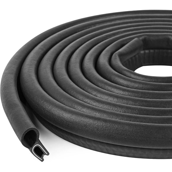 Automotive Door Weather Stripping 20Ft Car Door Rubber Edge Trim Seal Strip Gasket with Top Bulb Easy to Install for Car Bus Camper Boat RV