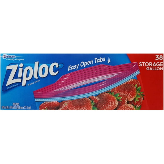 Ziploc® Storage Bags Gallon, 38 CT, Pack of 2