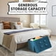 thumbnail image 5 of Taburete plegable Storage Ottoman LINMAGCO, color azul aterciopelado, 5 of 7