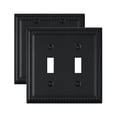 thumbnail image 1 of Placa de Pared ZILLSEA 2 Unidades, Doble Interruptor, Negra con Borde en Cuenta, 13x12 cm, 1 of 7