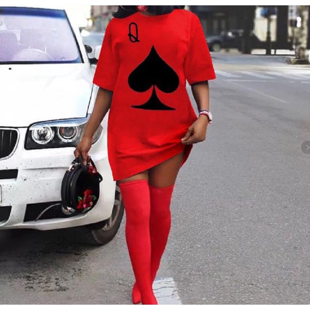 Nouveau T-Shirts à Manches Courtes pour Femmes, Col Rond, Imprimé Q, Mini Robe Décontractée, Couleur Unie, Tenue de Soirée, Club, Mode Urbaine, Vestidos