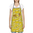 thumbnail image 3 of Gaeub Banana A Kitchen Cooking Aprons Adjustable Bib Apron Waterdrop and Oil Resistant Kitchen Chef Apron for Women Men, 3 of 7