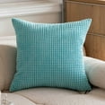 thumbnail image 1 of Spring Set Of 2 Corduroy Striped Cushion Covers 24x24 Inch Throw Pillow Covers For Living Room 24x24 In 2 Pack, 1 of 9
