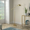 thumbnail image 3 of Evelyn&Zoe Dexter Height Adjustable/Tilting Floor Lamp with Metal shade in Brushed Brass/Brushed Brass, 3 of 7