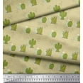 thumbnail image 2 of Soimoi Beige Cotton Jersey Fabric Sea Plant & Cactus Tree Decor Fabric Printed Yard 58 Inch Wide, 2 of 3