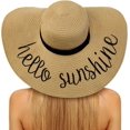 thumbnail image 1 of Floppy Beach Hats for Women Straw Sun Hat Foldable Wide Brim Embroidered Roll up for Summer Honeymoon Vacation Travel UPF 50+, 1 of 5