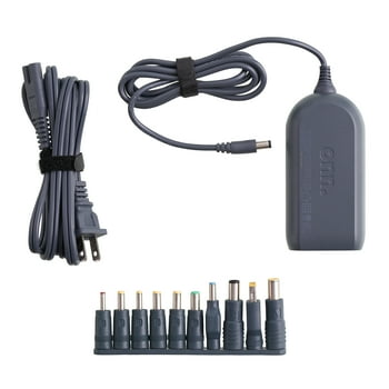 onn. 65W Laptop Charger with 10 Interchangeable Tips, Total 10 Feet Power Cords, Fits Most Laptops Like HP, Dell, Lenovo, onn.