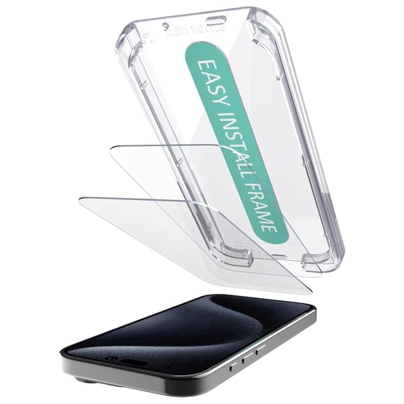Smartish iPhone 17e/16e Screen Protectors - Tuff Sheet - 2-Pack Tempered Glass Covers for iPhone 17e/16e/14/13/13 Pro