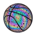thumbnail image 4 of Entrenamiento de baloncesto reflectante de PU, tamaño 7, pelota estándar oficial, juego de noche profesional para exteriores, niñas, , adultos, Estilo I, 4 of 8