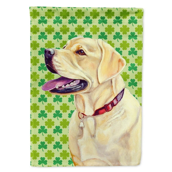 Carolines Treasures LH9203-FLAG-PARENT Labrador St. Patricks Day Shamrock Portrait Flag  multicolor