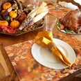 thumbnail image 6 of Fall Placemats Set of 4 Hedgehog Maple Leaves Place Mats Thanksgiving Placemat Autumn Plant Table Mats for Dining Kitchen Table Holiday Dinner Party Home Fall Decorations 13x19 Inch, 6 of 8