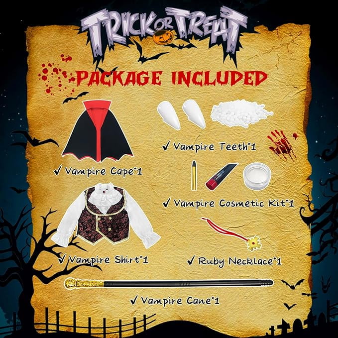 Pack déguisement vampire Halloween garçon : Deguise-toi, achat de Déguisements enfants Pack déguisement vampire Halloween garçon : Deguise-toi, achat de Déguisements enfants
