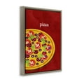 thumbnail image 3 of Stupell Industries Tasty Savory Pizza Food & Beverage Painting Brown Floater Framed Canvas Art Print Wall Art, 17 x 21, 3 of 9