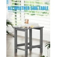 thumbnail image 6 of Outside Adirondack Square Side Table Weather Resistant Patio Table-Gray, 6 of 7