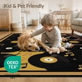 thumbnail image 4 of ODIKA Music Retro Note Record Album Notes Border Tufted Round Movie Non-Slip Chair-Friendly Floor for Dining Room, Under Table, Office, 4 of 7