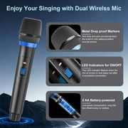 FanFun Bluetooth Speaker with Microphones, Portable Speaker With AUX Input, 20W Stereo Sound Party Speaker with Lights, Outdoor Powerful Speakers, 12H Playing Time, T17-T