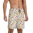 thumbnail image 2 of Kdxio Retro Floral Print Mens Sleep Shorts Bottoms Soft Comfy Pajama Wear Pants with Drawstring Pockets, 2 of 7