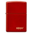 thumbnail image 2 of Zippo Metallic Red Matte Zippo Logo Pocket Lighter, 2 of 6