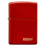 Zippo Metallic Red Matte Zippo Logo Pocket Lighter