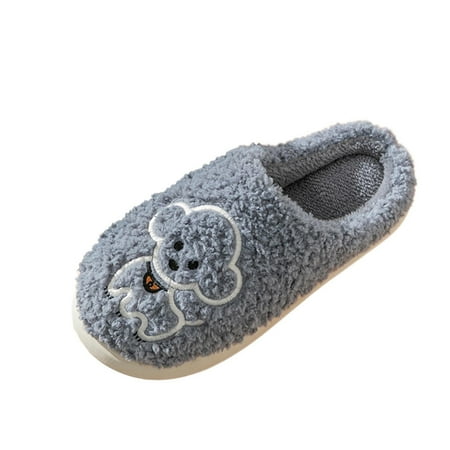 

Classic Retro Men Shoes Winter Couples Men Warm Baotou Plush Soft Bottom Comfortable Cute Cartoon Pattern Flat Cotton Mop