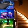 thumbnail image 4 of Bandes Lumineuses DEL Intelligentes 33 Pieds, Bandes Lumineuses RVB Musicales SMD 5050 300 Pcs Bandes Lumineuses à Changement de Couleur avec Télécommande, Fonctionne avec /GoogHome, Bandes Lumineuses DEL Wi‐Fi, 4 of 8