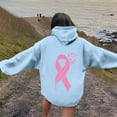 thumbnail image 4 of Uqiangy Winter Clothing For Women Cute Hoodies Solid Color Hoodies Fall Outfits For Women 2025 Trendy 2025 Fall Trendy Long Sleeve Breast Cancer Sweatshirt For Women Light blue L, 4 of 5