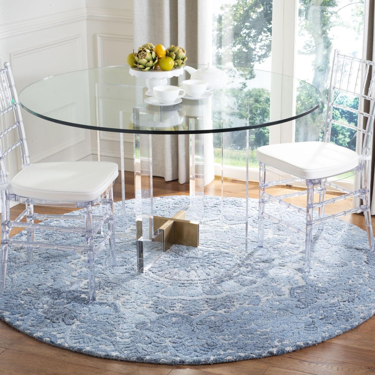 SAFAVIEH Marquee Georgiana Floral Area Rug, Blue/Ivory, 9' x 12'