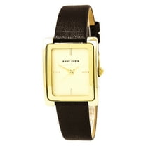 Anne Klein Women's AK-2706CHBK Gold Leather Japanese Quartz Fashion Watch