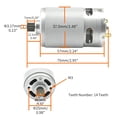 thumbnail image 2 of CHANCS RS550 DC 21V Replacement Motor 14 Teeth Gear Electric Saw Micro Motor for Mini Rechargeable Hand Saw 2PCS, 2 of 7