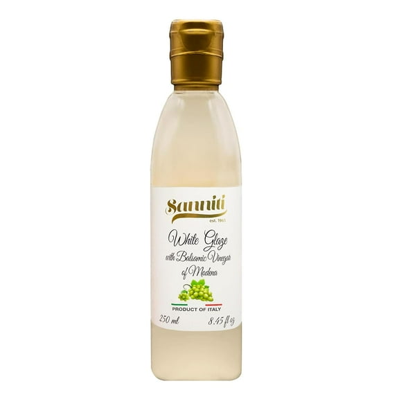 Sanniti Italian White Glaze with Balsamic Vinegar of Modena, Dressing, 8.45oz