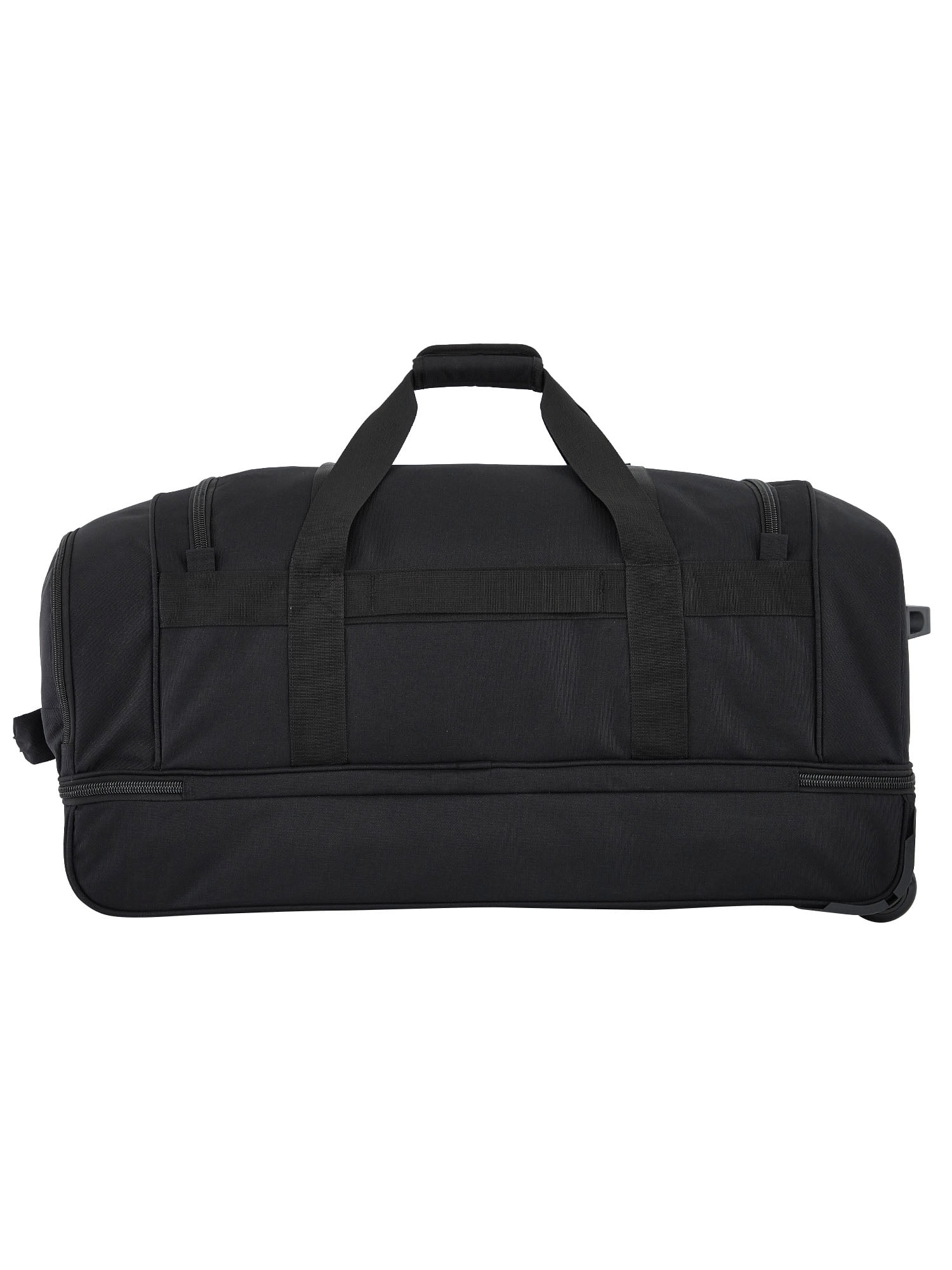 Protege Everyday Journey Large 30-inch Drop-Bottom Rolling Duffel, Black