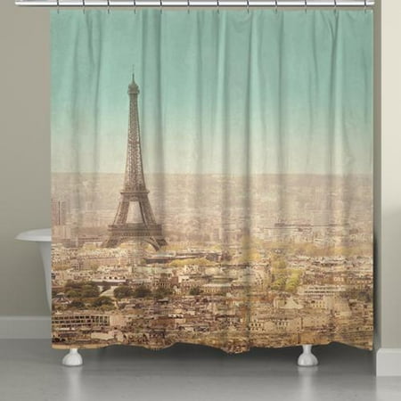 Laural Home Parisian Landscape Shower Curtain 71inch x 74inch  Walmart.com