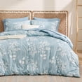 thumbnail image 2 of Juego de Edredón Bedsure Azul Cielo Full con 7 Piezas - Diseño Floral, 2 of 9