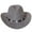 Gray38, variant on LZLER Men Women Western Cowboy Hat Wide Brim Sunshade Hat Men's Riding Hat with Strap