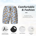 thumbnail image 4 of Kdxio Cute Sloth Print Men'S Swim Trunks With Compression Liner 7 Inch Inseam Quick Dry Swim Shorts, 4 of 7