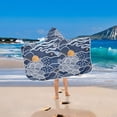 thumbnail image 2 of Yayeee Kids Hooded Towel with Hand Pockets Beach Soft Absorbent Bath Wrap 50 x 23.5 inch, Blue Night Sky, 2 of 5