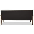 thumbnail image 5 of Allora Faux Leather Tufted Sofa in Brown, 5 of 6