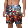 thumbnail image 1 of Balery Halloween Pets Pumpkins Bañador para hombre, shorts de playa de secado rápido con entrepierna y forro de compresión-X-Large, 1 of 6