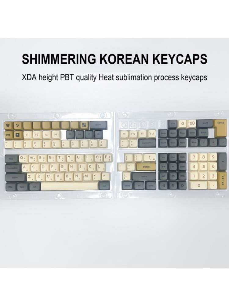 Korean Keycaps DA Profile PBT Keycaps Set for Cherry M Switches, 61/64/68/75/87/98/104/108 Mechanical Keyboards