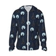 thumbnail image 1 of Fotbe Night Forest Wolf Chaqueta con Protección Solar UPF 50+ para Hombre y Mujer, Camisa con Capucha y Bolsillos-Small, 1 of 7