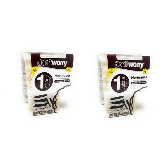 Don't Worry Meringues Cookies & Cream (2 pack) - 1 calorie per serving - SHIPS SAME BUSINESS DAY