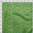 thumbnail image 3 of oneOone Viscose Chiffon Green Fabric Batik Fabric For Sewing Printed Craft Fabric By The Yard 42 Inch Wide, 3 of 4