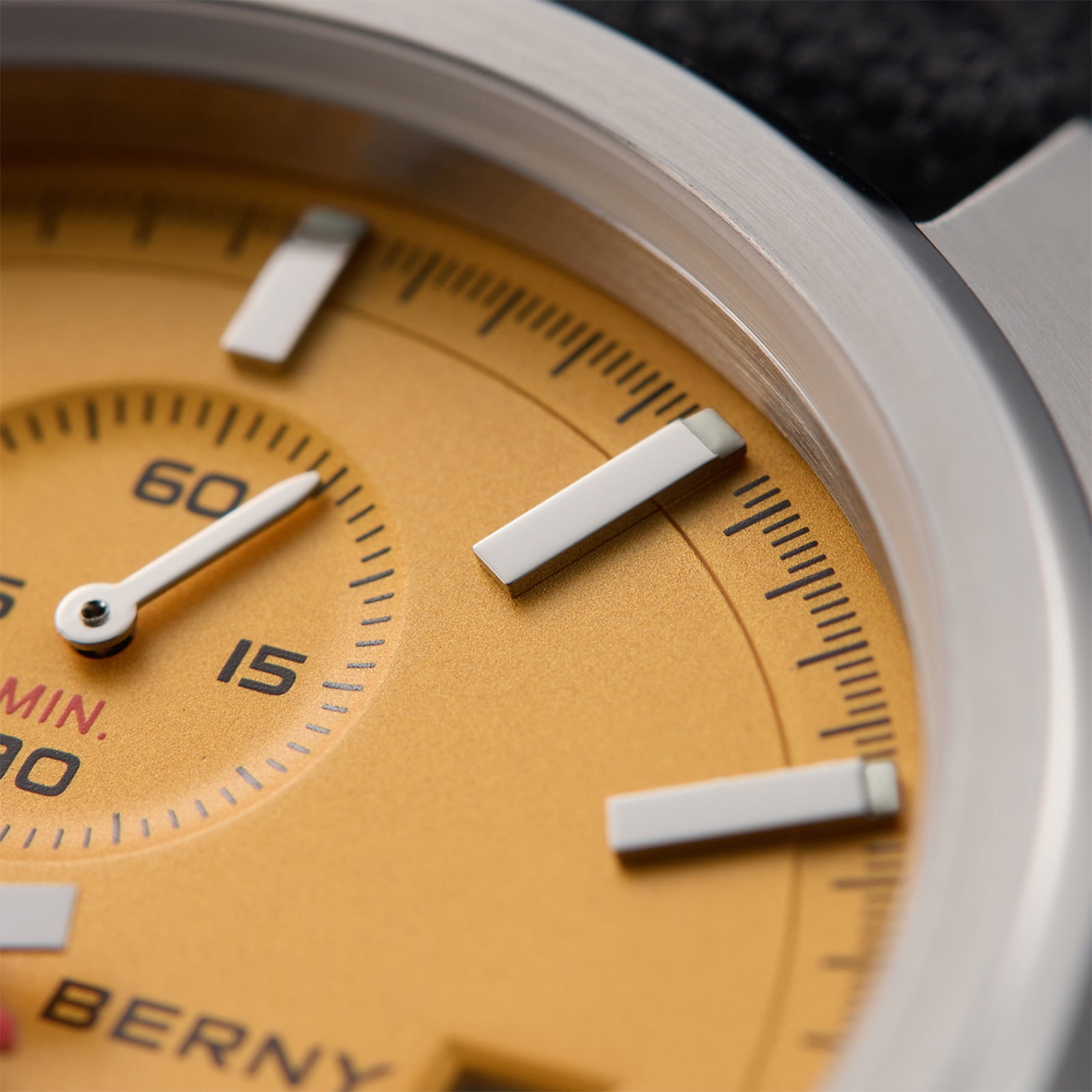 BERNY Mens Watches Analog Quartz Chronograph Watch with Date Canvas Strap Luminous Sapphire Crystal Luxury Fashion Business Casual 50M Waterproof Wrist Watches for Men (Orange)