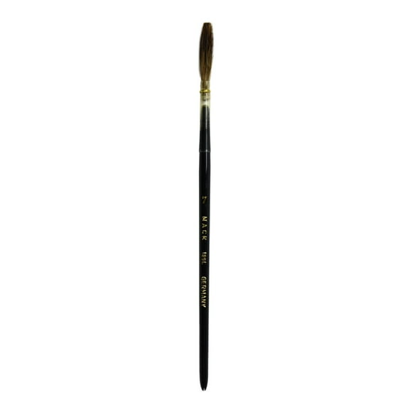 Mack Brush 189L-7 #7 Grey Pencil Quill W/Black Lacquered Handle