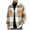Yellow, variant on Mens Plaid Jackets Casual Loose Wool Jacket Plaid Colorblock Button Down Collared Coat with Pockets