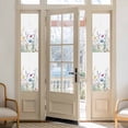 thumbnail image 2 of Spring Floral Window Privacy Film, Colorful Botanical Wildflower Summer Static Cling UV Sun Blocking Heat Control Window Tint Day and Night, Non-Adhesive One Way Windows Privacy Cover 17.7''x78.7'', 2 of 7