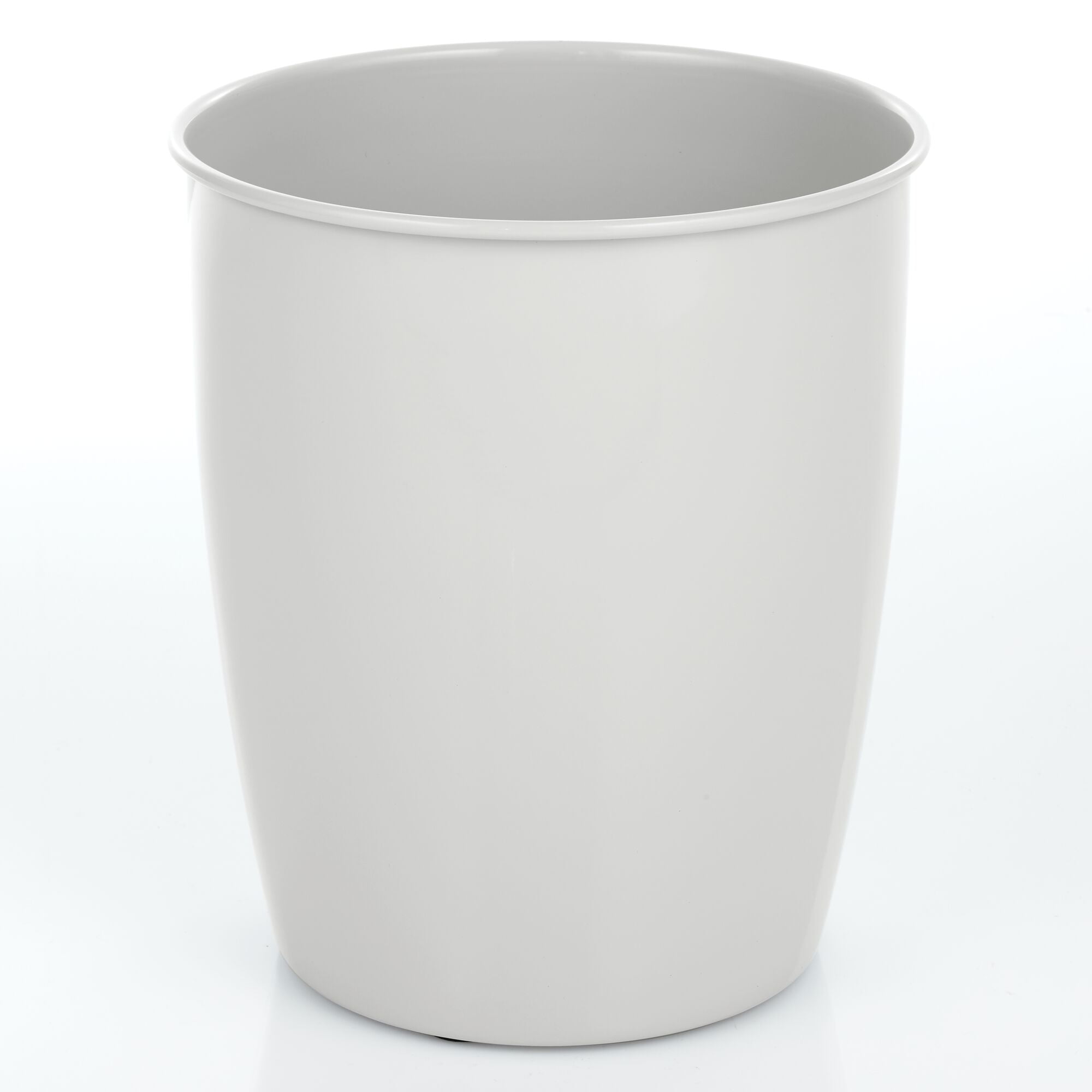 InterDesign 10" White Una Wastebasket 93071 for sale online 